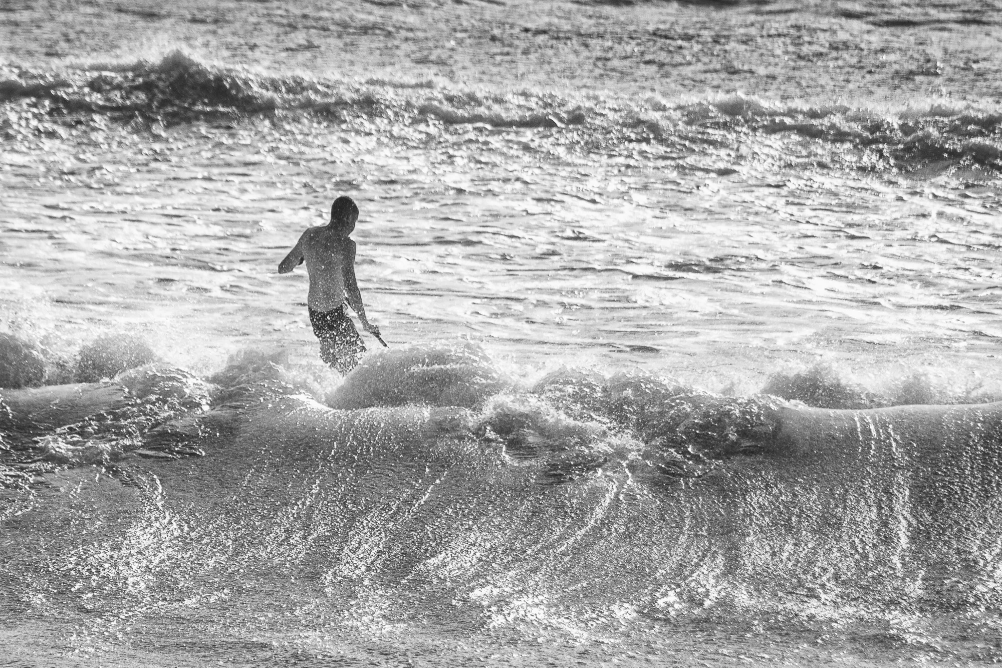 Surf, in black and white. Misc photography by Robin Mehdee, South Florida.